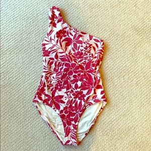Red Carter one shoulder swimsuit